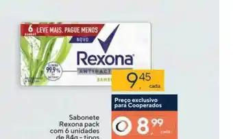 Coop Sabonete Rexona Pack Com 6 Unidades 84g oferta
