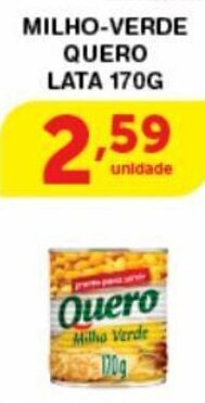 Roldão Milho verde Quero lata 170g oferta