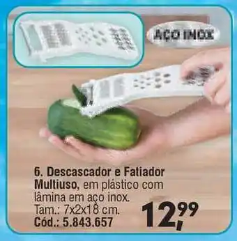 Descascador E Fatiador Multiuso 7x2x18cm