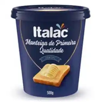 X Supermercados Manteiga italac primeira qualidade com sal 500g oferta