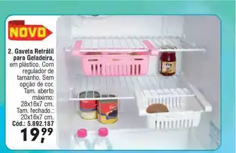 Gaveta Retrátil Para Geladeira