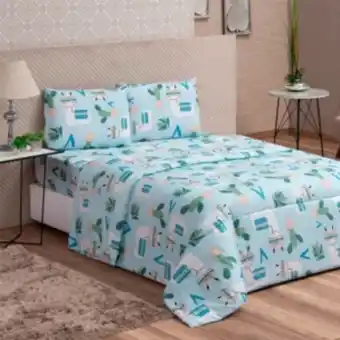Vest Casa Lençol casal avulso sem elástico col vidaecor lhama pride blue vestcasa oferta