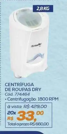 Centrífuga De Roupas Dry 2.8kg