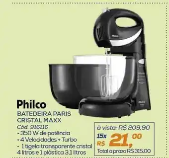 Batedeira Paris Cristal Maxx Philco