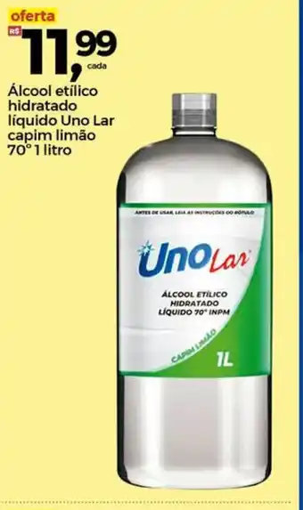 Frangolândia Alcool Etilico Hidratado Liuqido Uno Lar capim Limao 70 1L oferta