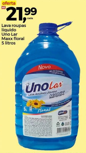 Frangolândia Lava roupas Liquido Uno Lar Maxx Floral 5L oferta