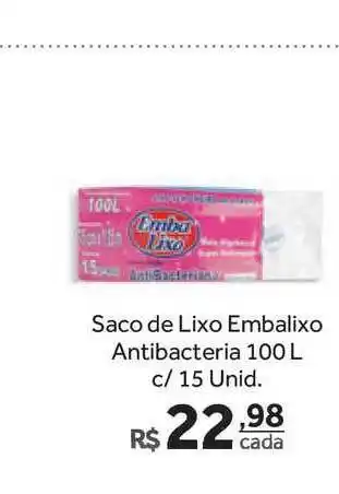 Saco De Lixo Embalixo Antibacteria 100l