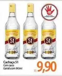 Atacadão Cachaça 51 com casco* oferta