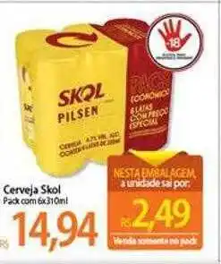 Atacadão Cerveja skol pack com oferta