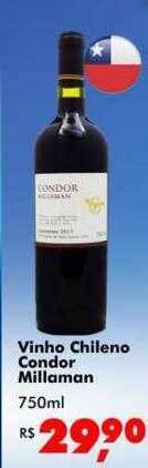 Big Box Vinho chileno condor millaman oferta