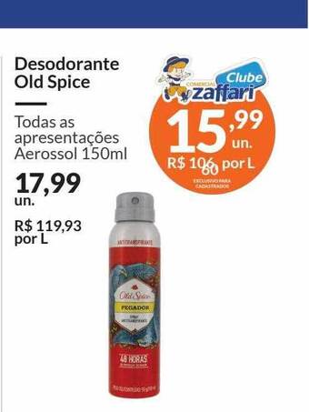 Zaffari Desodorante old spice oferta