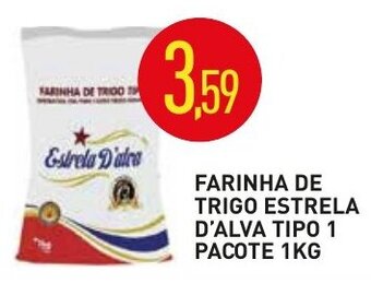 Calvo Atacadista Farinha de Trigo Estrela D'alva Tipo 1 pacote 1kg oferta
