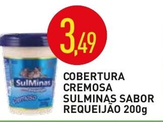 Cobertura Cremosa Sulminas Sabor Requeijao 200g