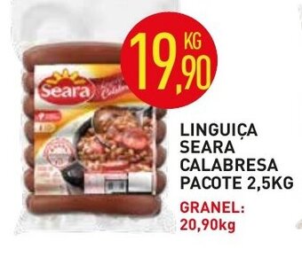 Calvo Atacadista Linguica Seara Calabresa pacote 2.5kg oferta