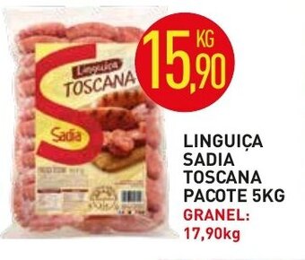 Calvo Atacadista Linguica Sadia Toscana pacote 5kg oferta