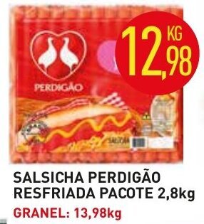 Calvo Atacadista Salsicha Perdigao Resfriada pacote 2.8kg oferta