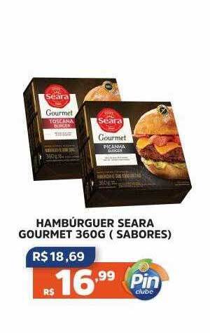 Pinheiro Supermercado Hambúrguer seara gourmet sabores oferta