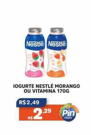 Pinheiro Supermercado Iogurte nestlé morango ou vitamina oferta