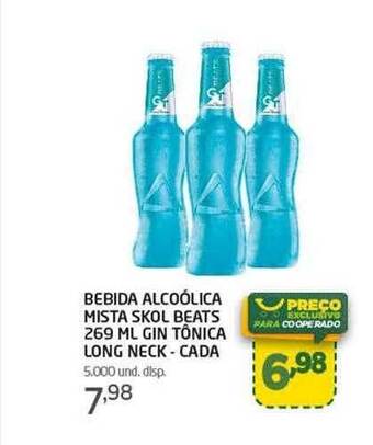 Cooper Bebida alcoólica mista skol beats gin tônica long neck - cada oferta