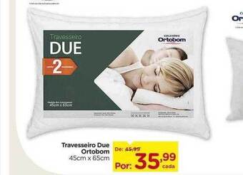 Carrefour Travesseiro due ortobom oferta