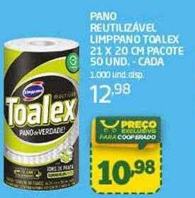 Pano reutilizável limppano toalex pacote - cada