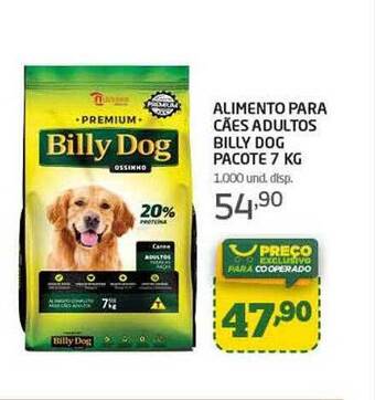 Alimento para cães adultos billy dog pacote