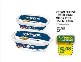 Cooper Cream cheese tradicional vigor pote - cada oferta