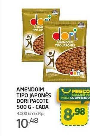 Cooper Amendoim tipo japonês dori pacote - cada oferta