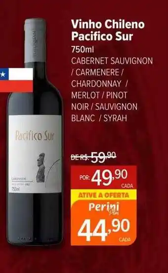 Perini Vinho chileno pacifico sur oferta