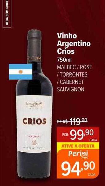 Perini Vinho argentino crios oferta