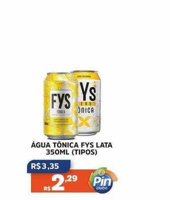 Pinheiro Supermercado Água tônica fys lata tipos oferta