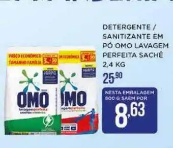 Apoio Mineiro Detergente sanitizante em pó omo lavagem perfeita oferta