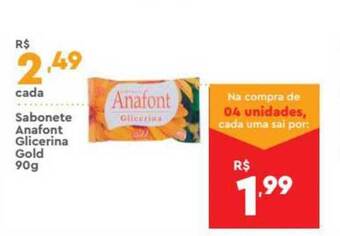 Supper Rissul Sabonete Anafont Glicerina Gold 90g oferta