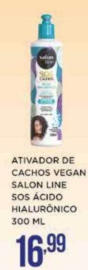 Apoio Mineiro Ativador de cachos vegan salon line sos acido hialurônico oferta