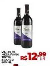 Supermercados Myatã Vinho de mesa favin tinto branco oferta