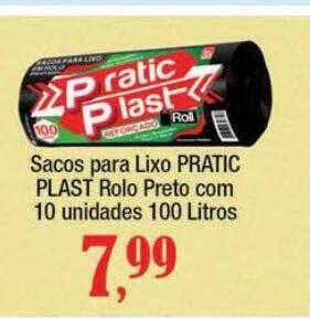 Supermercados Unidos Sacos para lixo pratic plast rolo preto oferta