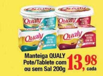 Supermercados Unidos Manteiga qualy pote tablete com ou sem sal oferta