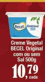 Supermercados Unidos Creme vegetal becel original com ou sem sal oferta