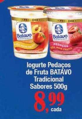 Supermercados Unidos Iogurte pedaços de fruta batavo tradicional sabores oferta