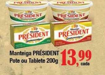 Supermercados Unidos Manteiga président pote ou tablete oferta