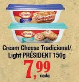 Supermercados Unidos Cream cheese tradicional light président oferta