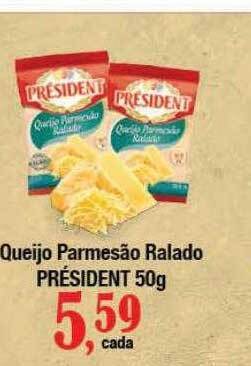 Supermercados Unidos Queijo parmesão ralado président oferta
