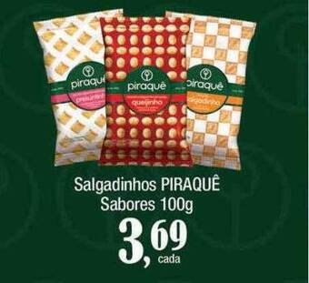 Supermercados Unidos Salgadinhos piraquê sabores oferta