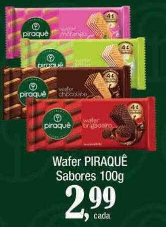Supermercados Unidos Wafer piraquê sabores oferta