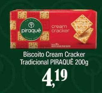Supermercados Unidos Biscoito cream cracker tradicional piraquê oferta