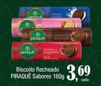 Supermercados Unidos Biscoito recheado piraquê sabores oferta