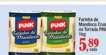 Farinha de mandioca crua ou torrada pink