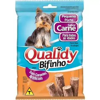 São Roque Supermercados Bifinho para cães pequenos qualidy carne embalagem 55g oferta