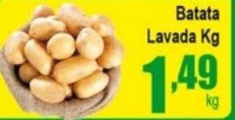 Higa's Supermercado Batata Lavada 1kg oferta