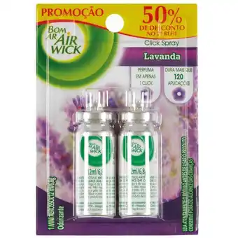 Supper Rissul Purificador de ar bom ar click lavanda 12ml com 02un 50% oferta